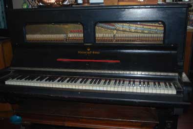 1878 Steinway Upright Piano with Glass Panels